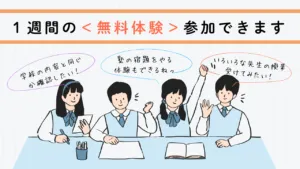 １週間＜無料体験＞お申込み方法　と　「体験の流れ」